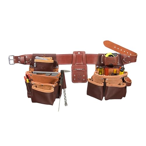 Occidental Leather Seven Bag Framer Set - Large - 23 Pockets & Tool Holders - Premium Top-Grain Leather - Made in USA - size: Large