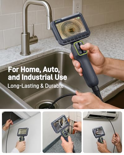 Anykit 210° Two-Way Articulating Borescope, 0.22in Slim Probe Endoscope