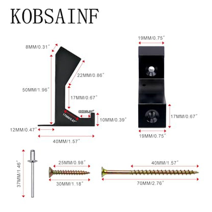 6PCS Squeaky Floor Repair Kit for 5/8"+ Subfloor - color: Black