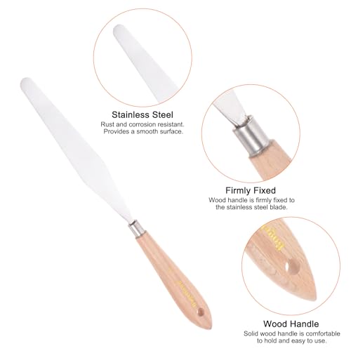 HARFINGTON No.18 Painting Palette Knife Stainless Steel Pointy Spatula