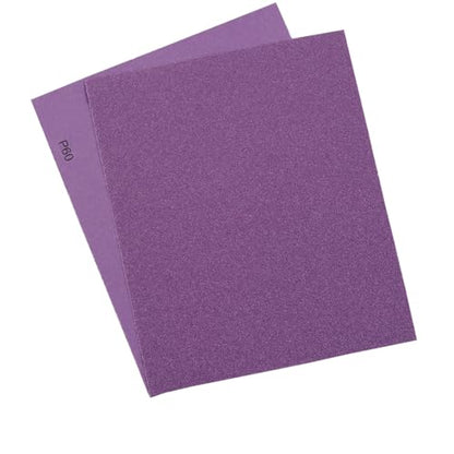 Sandpaper 60 Grit, Wet Dry Sanding Sheets 9 x 11 Inch, Advanced White Fused Alumina Abrasive Sander Paper for Wood Furniture Finishing, Metal Sanding, Automotive Polishing, Purple,12-Sheets - style: 60 Grit