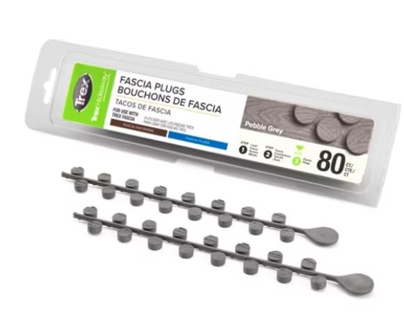 Trex Fascia Plugs (Pebble Grey) - color: Pebble Grey 80ct