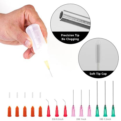 30cc Needle Glue Bottles, Precision Tip Squeeze Applicator Dispenser Bottle - size: 1 Ounces