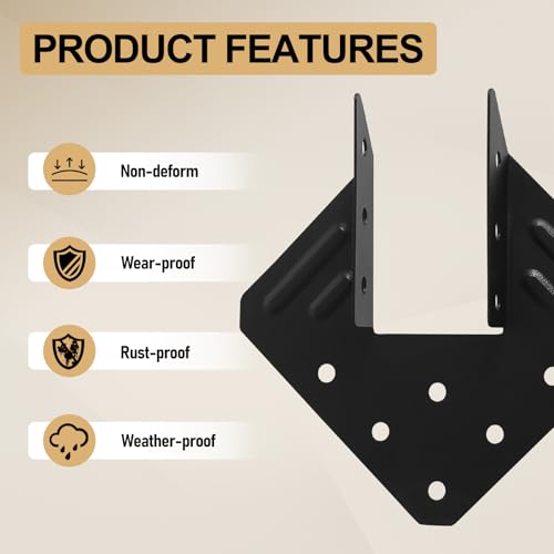 32 Pack Hurricane Ties for 2x4 2x6 2x8 Wood Joist Rafter Truss Connector - size: 32 PCS, style: 2''x4''Hurricane Tie