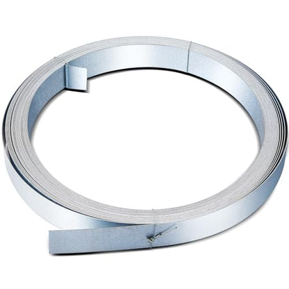 Gisafai 1.57 in x 98.43 ft Galvanized Strapping Duct Strapping Metal Strap