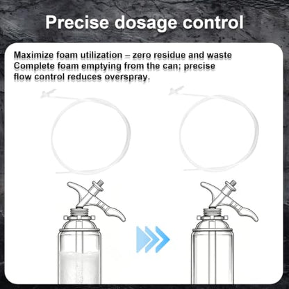 XIHIRCD 5pcs 2m/78.7in Spray Foam Nozzle Extension Tubes with 5 Spray Tips