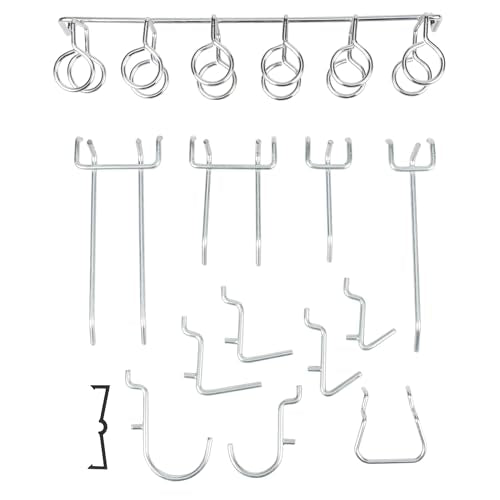Performance Tool W5160 95-Piece Metal Pegboard Hook Assortment - style: 95pc Pegboard Organizer Kit