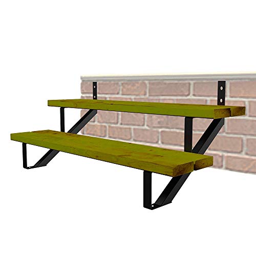 MTB Black Steel Stair Riser with 1/2/3/4/5/6/7 Steps - style: 2 Step 2Pack