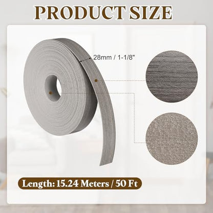 uxcell 1-1/8 Inchx50ft Wood Veneer Edge Banding Pre-Glued Flexible - size: 1-1/8 Inch x 50ft