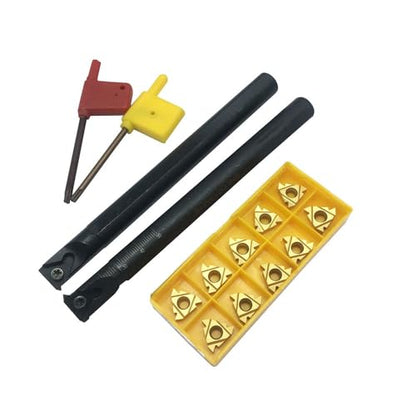 Threading Carbide Inserts 16IR 16ER AG60 with Threading Tool Holder for Steel - color: 2pcs threading boring bar + 16ER/IR