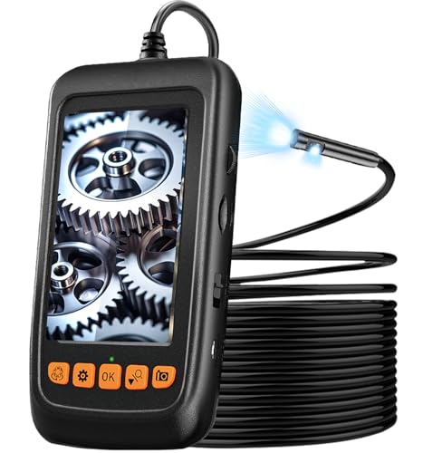 Endoscope Camera with Light, 4.3" IPS Screen Inspection Borescope Camera