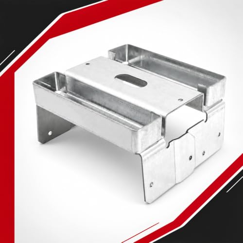 10-Pack 6x6 Post Base Brackets for Actual 5.5" x 5.5" Wood Posts, 2mm Electro-Galvanized Bolt-Down Anchors with 1" Raised Base for Fences, Decks and Garden Projects