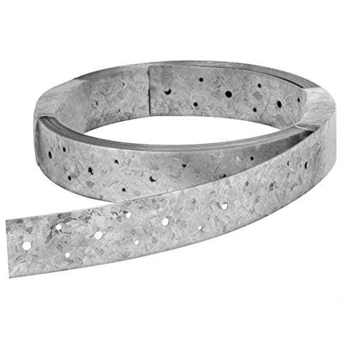 32ft Metal Strapping,2" Width Perforated Steel Coil Tie Strap - size: Width:2"(50.8 mm)