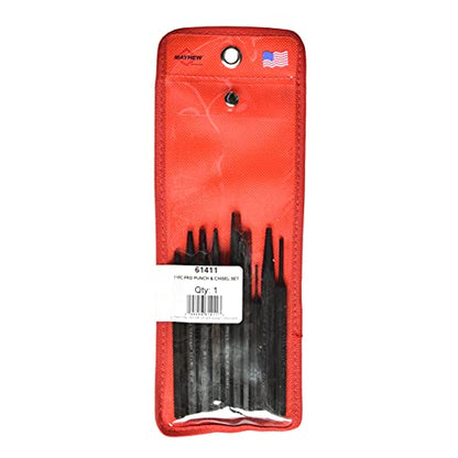 Mayhew Pro 61411 Punch and Chisel Set, 11-Piece - color: Black Oxide Finish, size: 11-Piece
