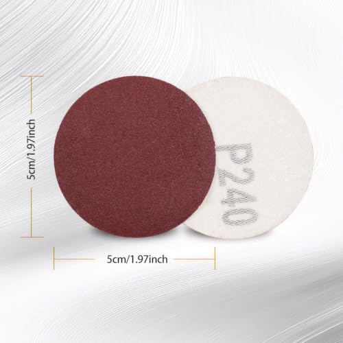 SPEEDWOX 100PCS 2" 240 Grit Sanding Discs, Hook and Loop No Hole Sandpaper - style: 240 Grit