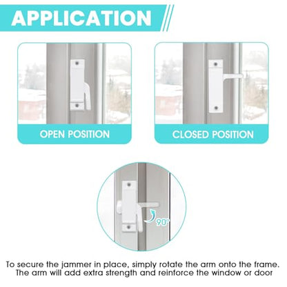 5PCS F2590 Window Sash Locks, White Sliding Window Latches - color: White