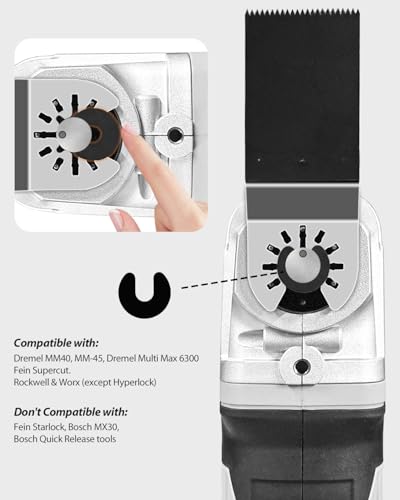 AVID POWER 112 Pcs Oscillating Saw Blades Compatible with Most Brands
