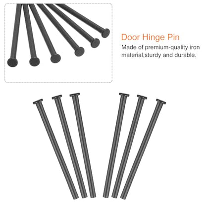 MECCANIXITY 2pcs 4" Door Hinge Pins Removable, Matte Black - color: Matte Black, size: 4 Inch