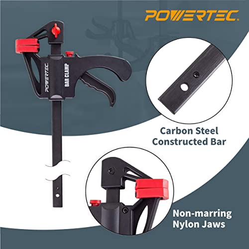 POWERTEC 36" Bar Clamps/Spreaders 12 Pack, Trigger & Ratchet Quick Grip Clamps for Woodworking, Gluing & DIY Projects - style: 36", 12PK