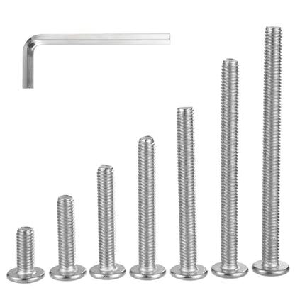 COCO Park M6-1.0 x 35mm Flat Head Socket Head Cap Screws with Hex Spanner Bolts Kit, 304 Stainless Steel 18-8, Full Thread Countersunk Bolts, 20pcs - size: M6-1.0 x 35mm