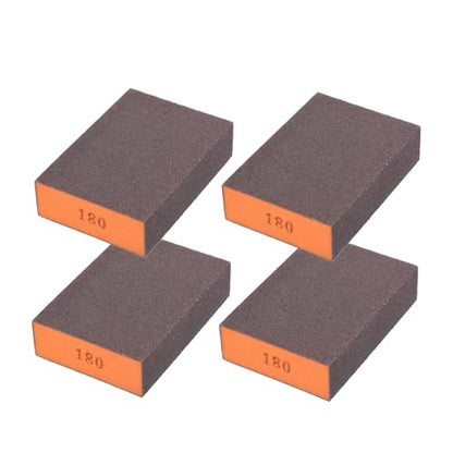 4Pcs 180Grit Sanding Sponges, Wet Dry Sanding Blocks - size: 180Grit