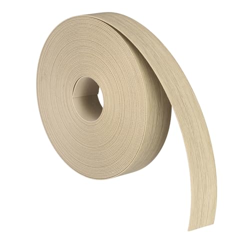 uxcell 1-3/8 Inch x 50ft Wood Veneer Edge Banding, Pre-Glued Flexible White Oak Edging Strips, Iron on with Hot Melt Adhesive Wood Tape for Cabinet Repair and Furniture Restoration - size: 1-3/8 Inch x 50ft