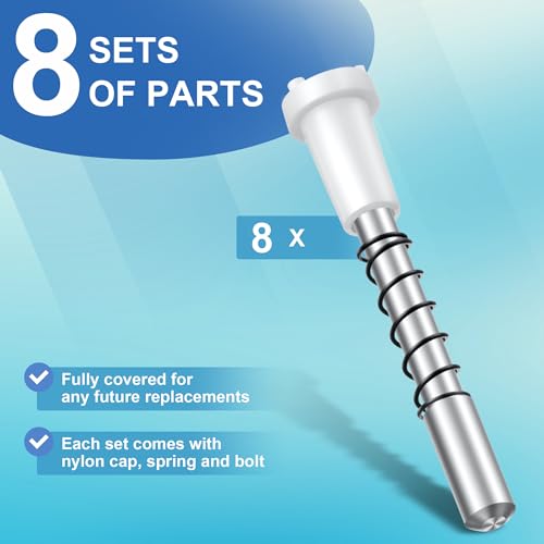 8 Pack Window Screen Plunger Latches with Caps White - color: White