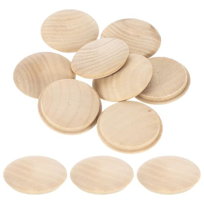 uxcell 12Pcs Wood Button Plugs, 40mm/1.57" Hardwood Screw Hole Plug Mushroom Wooden Caps Buttons Wood Plug for Furniture Woodworking Craft Decor (45mm x 40mm) - size: 45x40mm