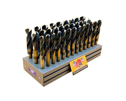 Drill Hog Silver & Deming Drill Bit Set Index 33 Pc 1/2-1"