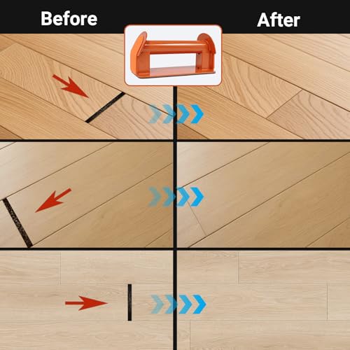 Floor Gap Fixer Tool Kit with Rubber Mallet, for Laminate Vinyl Hardwood