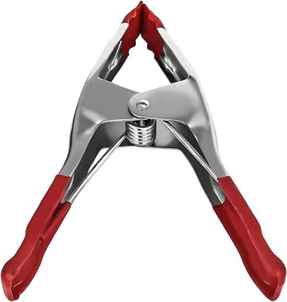 6-Pack 6-Inch Heavy Duty Spring Clamps – Metal Spring Clip Set with 2.5” Jaw Opening, Rubber Coated Handles & Tips – Strong Grip Clamps for Woodworking, DIY, Photography, Crafting