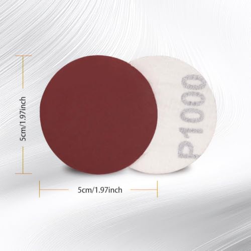 SPEEDWOX 100PCS 2" 1000 Grit Sanding Discs, Hook and Loop No Hole Sandpaper - style: 1000 Grit