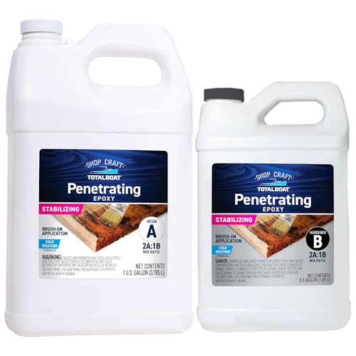TotalBoat Clear Penetrating Epoxy Wood Sealer - 1.5 Gal Kit, Cold Weather - size: 1.5 Gallon, style: Cold Weather