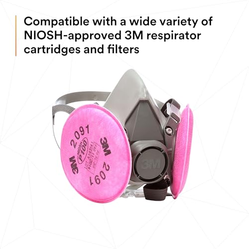 3M Half Facepiece Reusable Respirator Assembly Kit 6291, Medium, 1 Kit