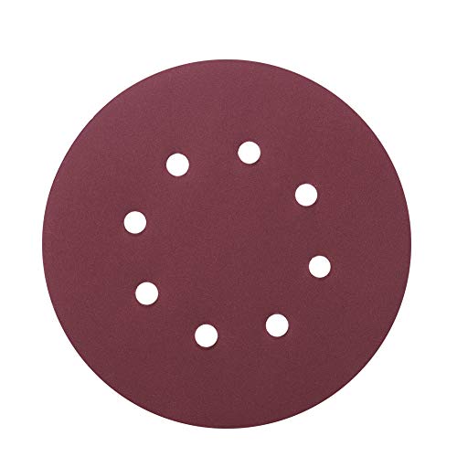 Utoolmart 10pcs 7 Inch 8 Hole Hook and Loop Sanding Disc 320Grit Flocking Sandpaper for Random Orbit Sander - size: 320 Grit