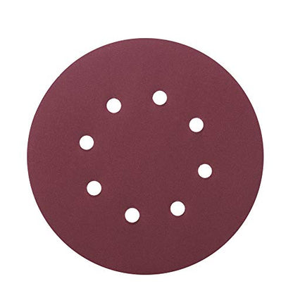 Utoolmart 10pcs 7 Inch 8 Hole Hook and Loop Sanding Disc 320Grit Flocking Sandpaper for Random Orbit Sander - size: 320 Grit