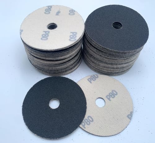 SIGNI 4 Inch Silicon Carbide Velour Sanding Discs 100 Pack for Sander,80#