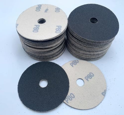 SIGNI 4 Inch Silicon Carbide Velour Sanding Discs 100 Pack for Sander,80#