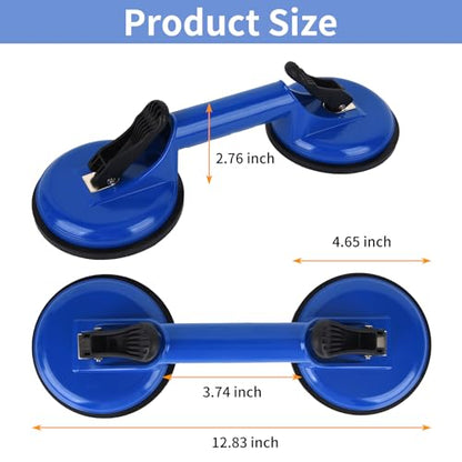 FCHO Glass Suction Cups Heavy Duty for Tile Glass Lifting 2 Pack Blue - color: Blue