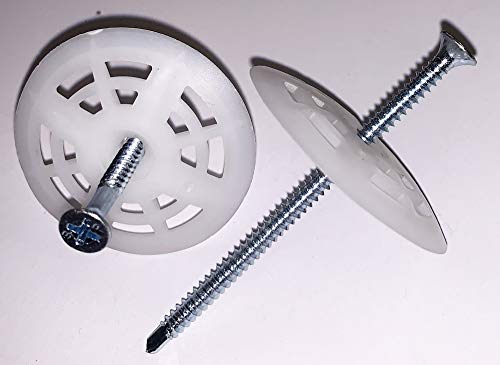 Continuous Insulation Fastener with 3" Self Drilling Zinc Screw, 1000 Pieces per Box