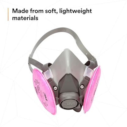 3M Half Facepiece Reusable Respirator Assembly Kit 6291, Medium, 1 Kit