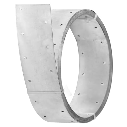 GBGS 32ft Metal Strapping,2-3/8"Width Perforated Steel Coil Strap - size: Width:60mm(2-3/8")
