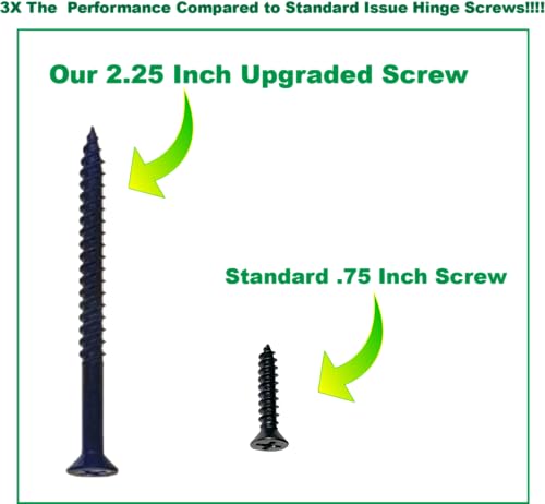 Door Hinge Screws #9 x 2-1/4 in - Steel, 24 Pack (Black) - color: Black
