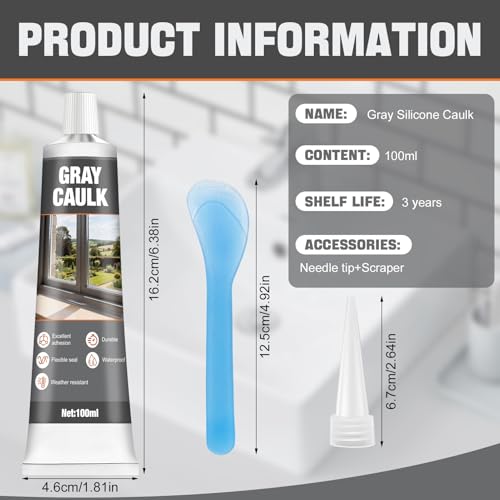 Gray Caulk, Gray Silicone Caulk, Grey Caulk, Waterproof