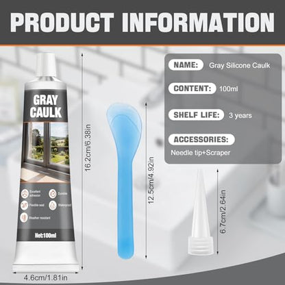 Gray Caulk, Gray Silicone Caulk, Grey Caulk, Waterproof