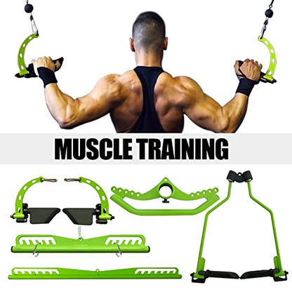 Adjustable Lat Pull down Bar, Cable Machine Attachments for Gym, Home Gym Fitness T-bar Row Pulldown Attachments, Lat Pull Down Machine Wide Grip Neutral Grip Handle - color: SP-PADDLE GRIP
