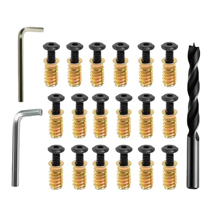 1/4"-20 x 25mm Wood Threaded Insert Kit - size: 1/4"-20 x25mm