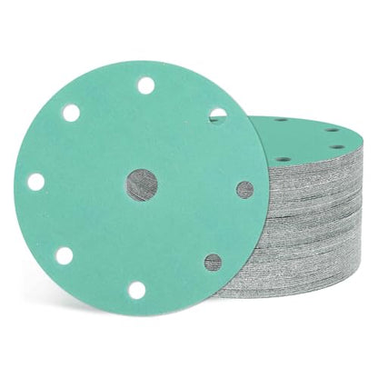 50Pcs Sanding Disc 6Inch 240Grit 9 Hole Sandpapers Green - size: 240 Grit
