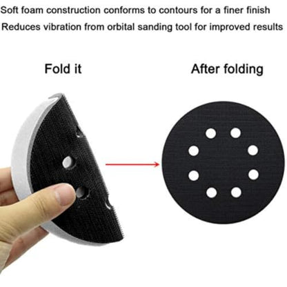 5 Inch 120Pcs Sanding Discs Hook & Loop 8 Holes Wet Dry Sandpaper 180 240 320 400 600 800 1000 1500 2000 3000 Assortment Grits Silicon Carbide Orbital Sander with Interface Pad for Wood Auto Metal