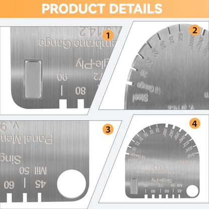Stainless Steel Shingle Gauge Thickness Caliper for Metal Roofing